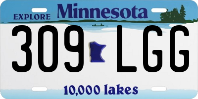 MN license plate 309LGG