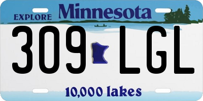 MN license plate 309LGL