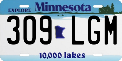 MN license plate 309LGM