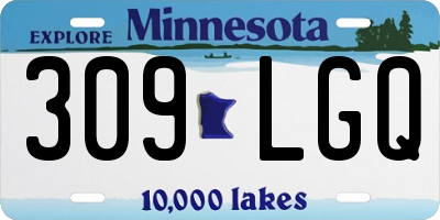 MN license plate 309LGQ