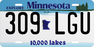 MN license plate 309LGU
