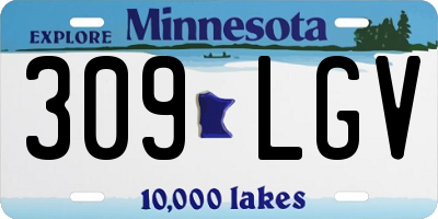 MN license plate 309LGV
