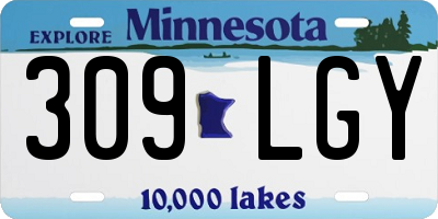 MN license plate 309LGY