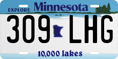 MN license plate 309LHG