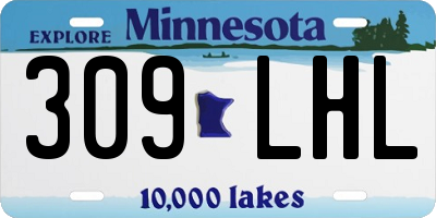 MN license plate 309LHL