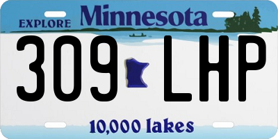 MN license plate 309LHP
