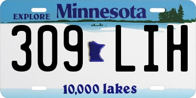 MN license plate 309LIH