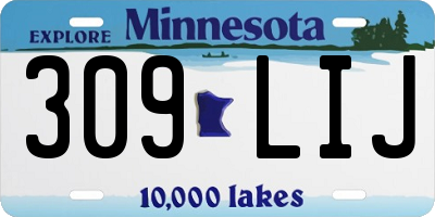 MN license plate 309LIJ