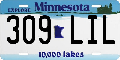 MN license plate 309LIL