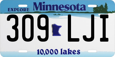 MN license plate 309LJI