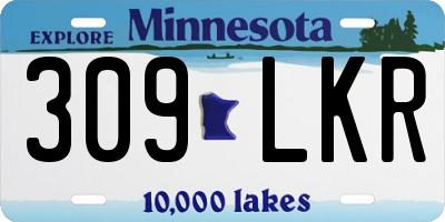 MN license plate 309LKR