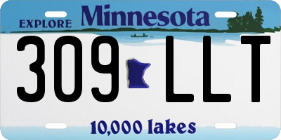 MN license plate 309LLT