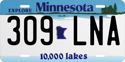 MN license plate 309LNA