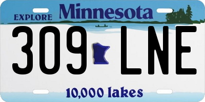 MN license plate 309LNE