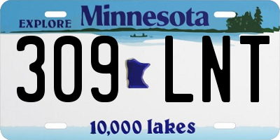 MN license plate 309LNT