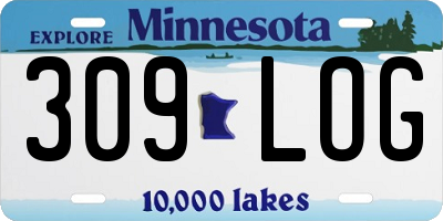 MN license plate 309LOG
