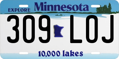 MN license plate 309LOJ