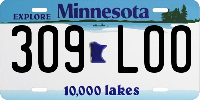 MN license plate 309LOO