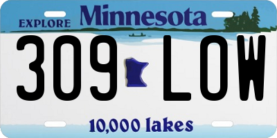 MN license plate 309LOW