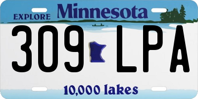 MN license plate 309LPA