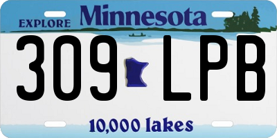 MN license plate 309LPB