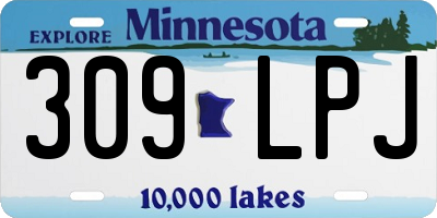 MN license plate 309LPJ