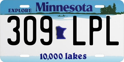 MN license plate 309LPL