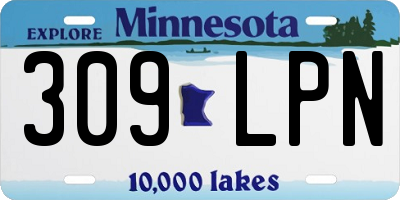 MN license plate 309LPN