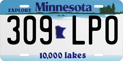 MN license plate 309LPO