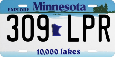 MN license plate 309LPR