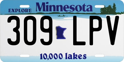 MN license plate 309LPV