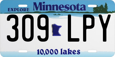 MN license plate 309LPY