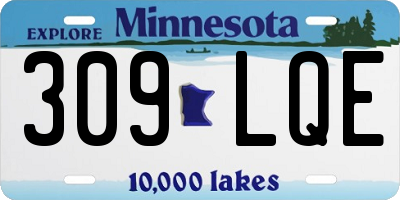 MN license plate 309LQE