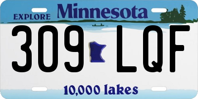 MN license plate 309LQF