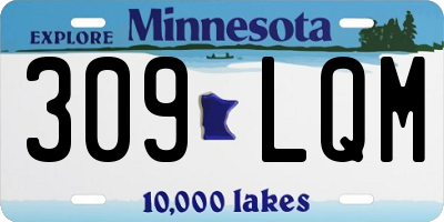 MN license plate 309LQM