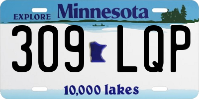 MN license plate 309LQP