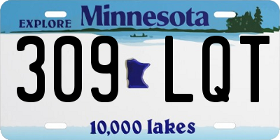 MN license plate 309LQT