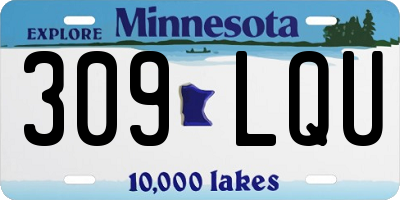 MN license plate 309LQU