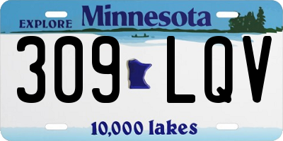 MN license plate 309LQV