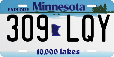 MN license plate 309LQY