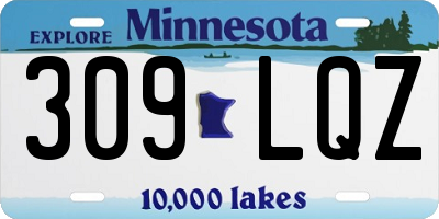 MN license plate 309LQZ