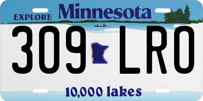 MN license plate 309LRO