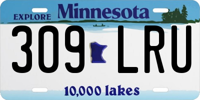 MN license plate 309LRU
