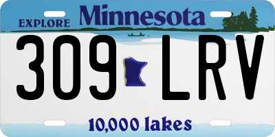 MN license plate 309LRV