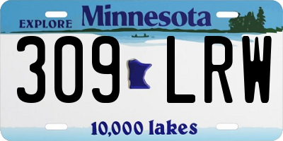 MN license plate 309LRW