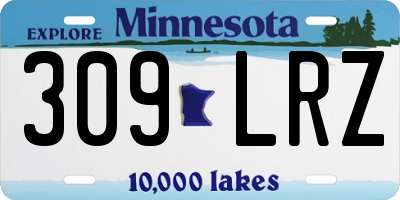 MN license plate 309LRZ