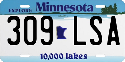 MN license plate 309LSA