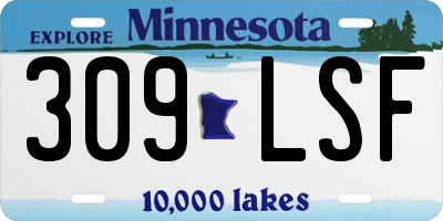 MN license plate 309LSF