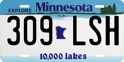 MN license plate 309LSH