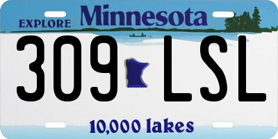 MN license plate 309LSL